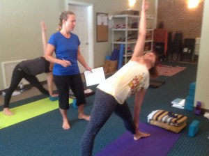 Studying Haley's Trikonasana (triangle pose)